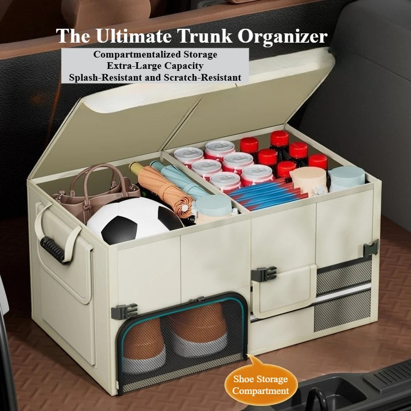 Foldable Car Boot Organiser — 60L Large Capacity Storage Box