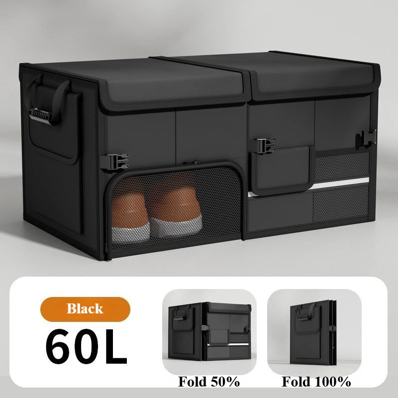 Foldable Car Boot Organiser — 60L Large Capacity Storage Box