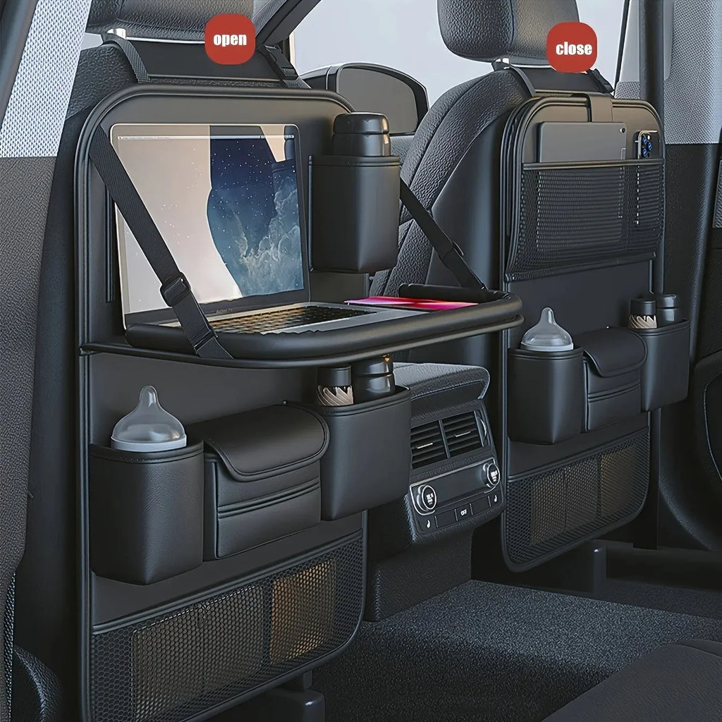 Car Backseat Organiser with Foldable Table Tray & Tablet Holder