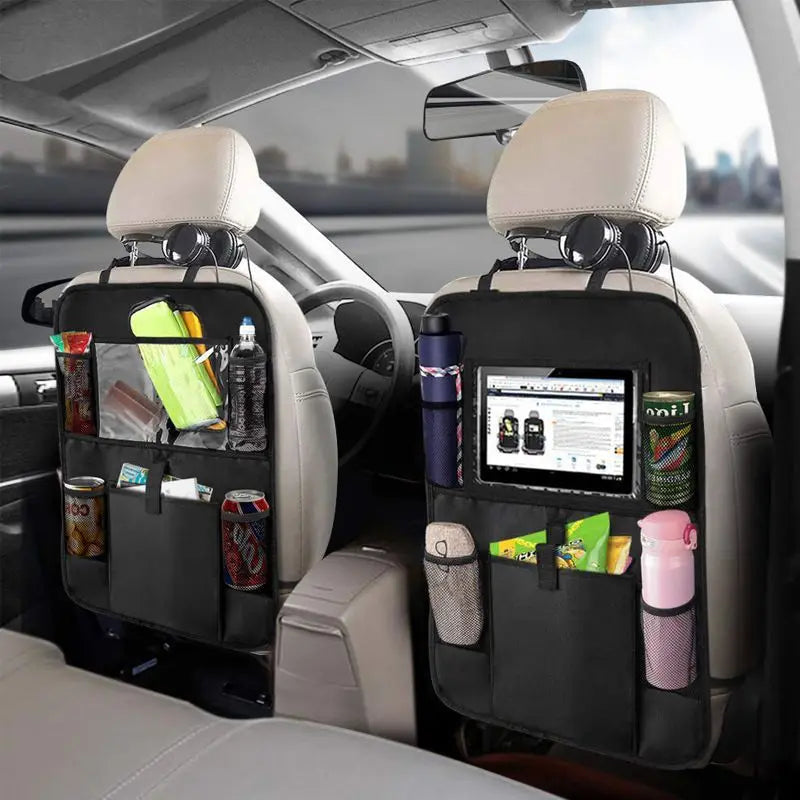 Car Backseat Organiser with Tablet Holder & Storage Pockets
