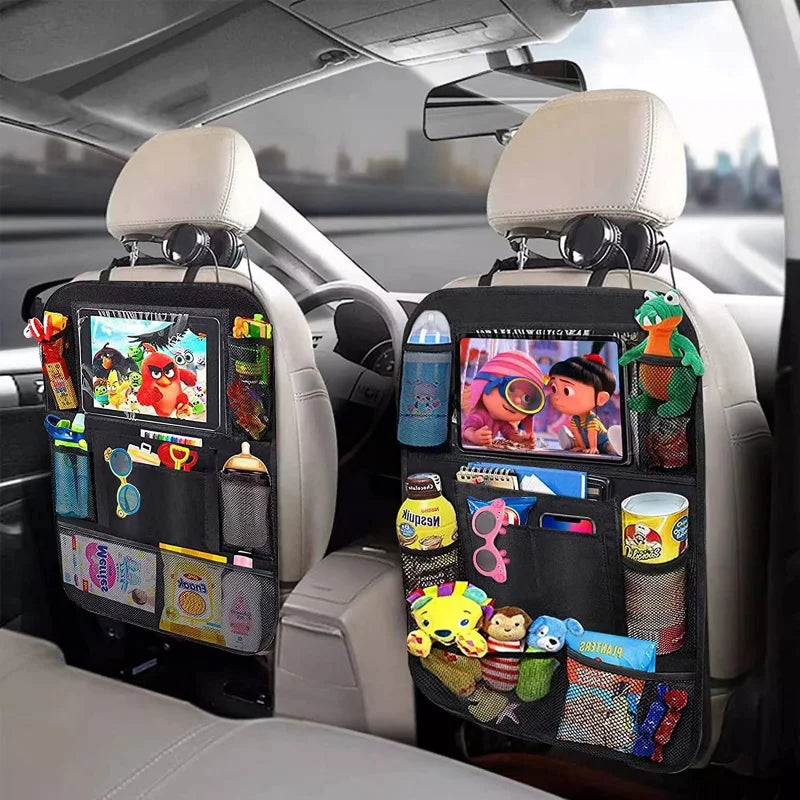 Car Backseat Organiser with Tablet Holder & Storage Pockets