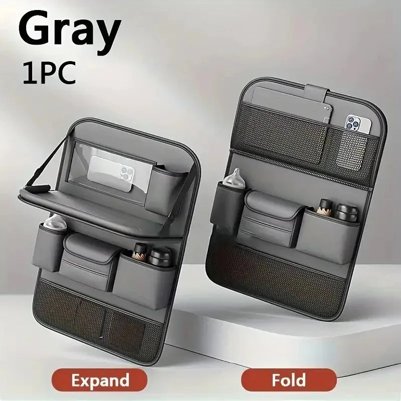 Car Backseat Organiser with Foldable Table Tray & Tablet Holder