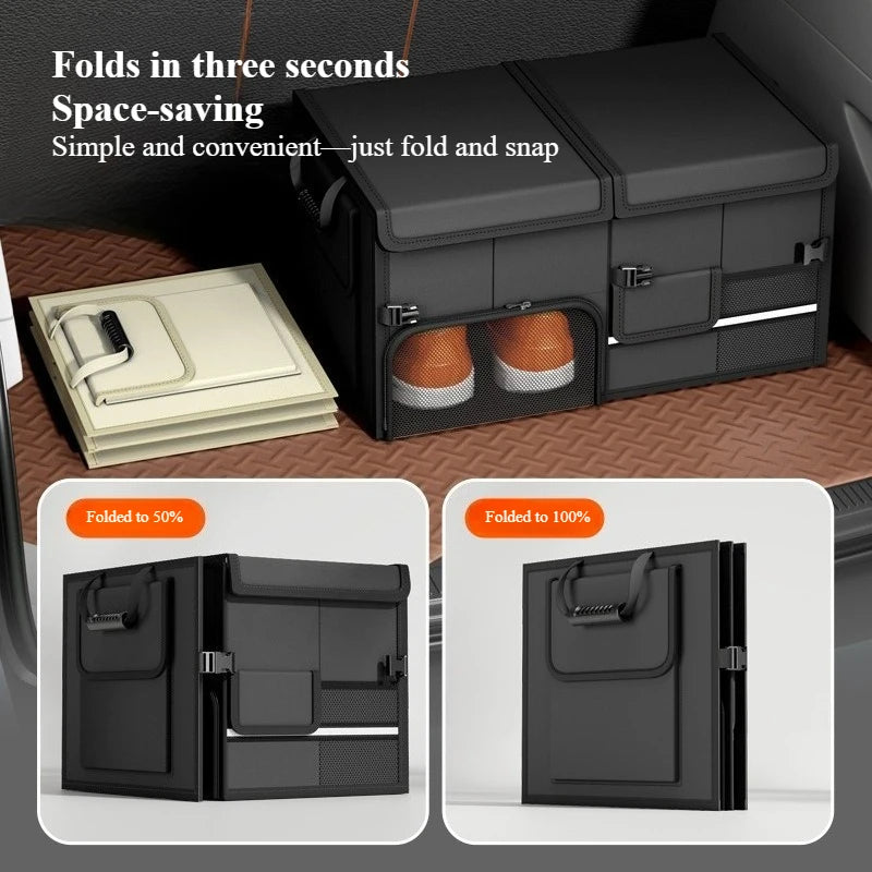 Foldable Car Boot Organiser — 60L Large Capacity Storage Box