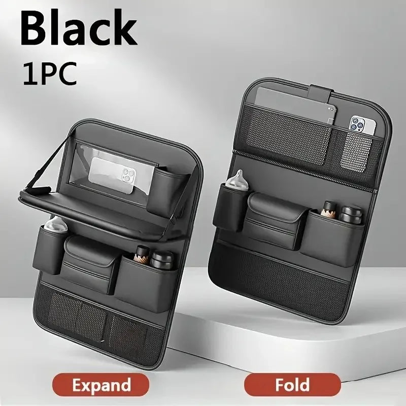 Car Backseat Organiser with Foldable Table Tray & Tablet Holder