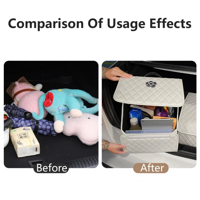 Foldable Car Boot Organiser with Easy-Clean Compartments