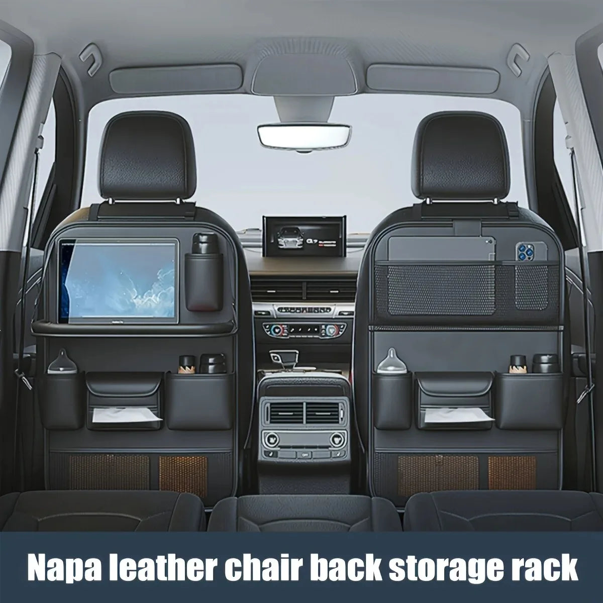 Car Backseat Organiser with Foldable Table Tray & Tablet Holder